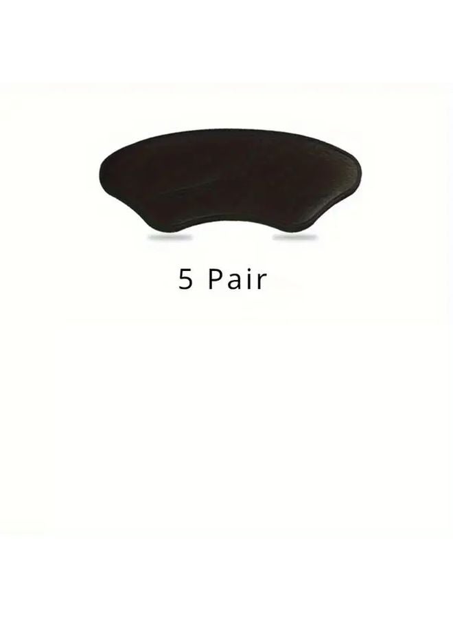 Black Heel Pads 5 Pairs Self Adhesive Protectors Improve Shoe Fit Prevent Slip Blisters - Image 5